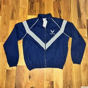 US Air Force Jacket Men L Blue PTU Jwod Skilcraft Long Sleeve Full Zip Military